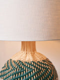 Designers Guild Emerald Brera rattan table lamp one size, imported from the UK