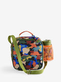 Khaki Camo Dinosaur Lunch Bag with water bottle, imported from the UK