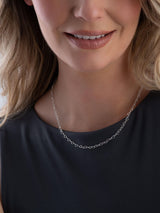 Next Beaverbrooks Sterling Silver Heart Link Chain Necklace 45cm- Buy online at McGrocer