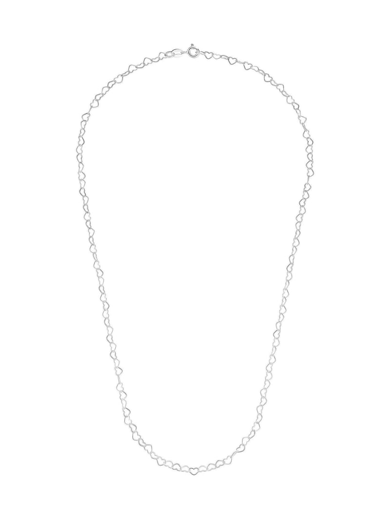 Beaverbrooks sterling silver heart link chain necklace 45cm - British product