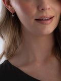 Beaverbrooks Gold 9ct gold freshwater cultured pearl huggie hoop earrings - British product