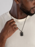 Beaverbrooks Silver Dog Tag Pendant 45cm - British product