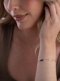Beaverbrooks gold 9ct cubic zirconia multi-coloured bracelet - British product