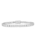 Beaverbrooks Sterling Silver Plated Cubic Zirconia Tennis Bracelet