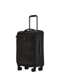 Antler Black Soft Stripe cabin suitcase (British brand)