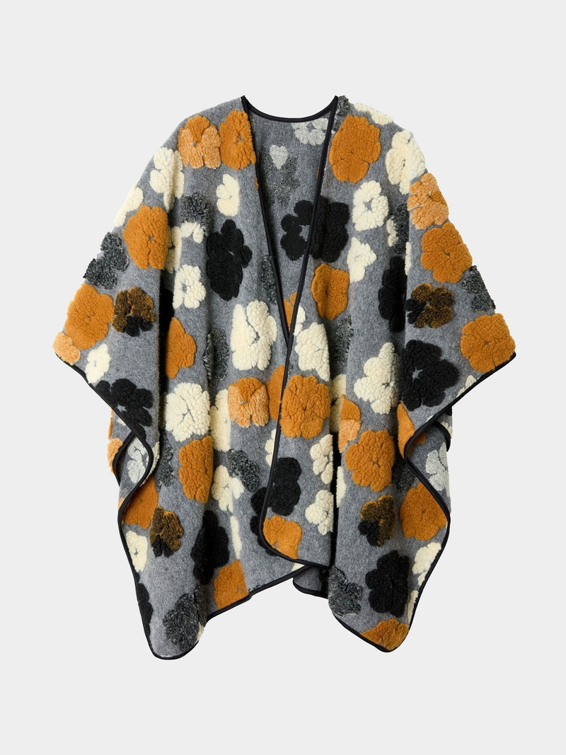 Joe Browns grey seasonal textured floral wrap coverup, imported from the UK