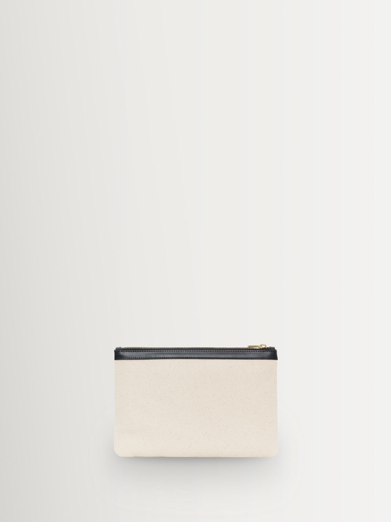 ANINE BING Lili pouch in white natural canvas, UK version