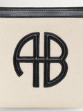 ANINE BING Lili pouch in white natural canvas, UK version