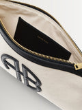 ANINE BING Lili pouch in white natural canvas, UK version