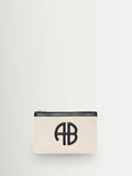 ANINE BING Lili pouch in white natural canvas, UK version