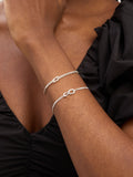 Sterling Silber Infinity Schlangenketten-Armband 5 mm Breite 200 mm Länge