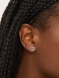 Simply Silver marine stud earrings 11mm x 7mm (British brand)