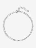 Simply Silver 925 Sterling Silver Cubic Zirconia Fine Tennis Bracelet