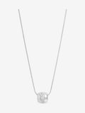 Simply Silver sterling silver pave charm pendant necklace (British brand)