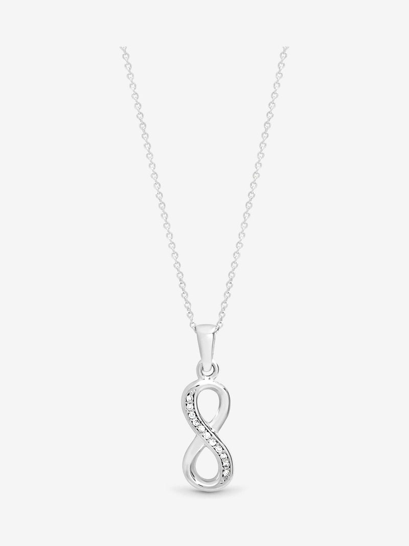 Simply Silver Sterling Silver Pendant Infinity Cubic Zirconia 20mm (British brand)