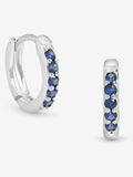 Simply Silver 925 Sterling Silber Zirkonia Saphir Creolen