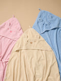 Purebaby blue essential bear towel 80x80cm - British product