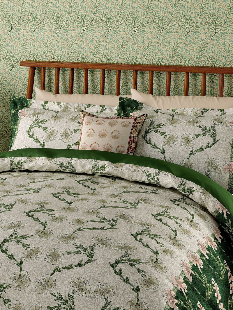 Morris & Co Scrolling Carnation duvet set, imported from the UK