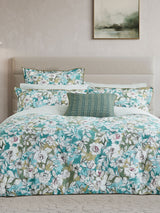 Next Bedeck of Belfast Blue Green Azmi 200 Thread Count Duvet Cover Set- Buy online at McGrocer