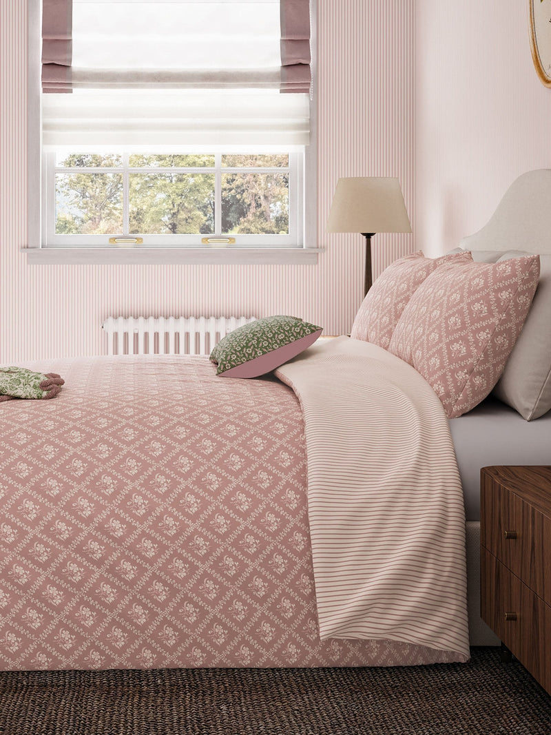 Helena Springfield Pink Meadow Posy 100% Cotton Duvet Set