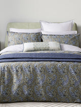 Next Bedeck of Belfast BlueGreen Elara 200 Thread Count Duvet Set- Buy online at McGrocer