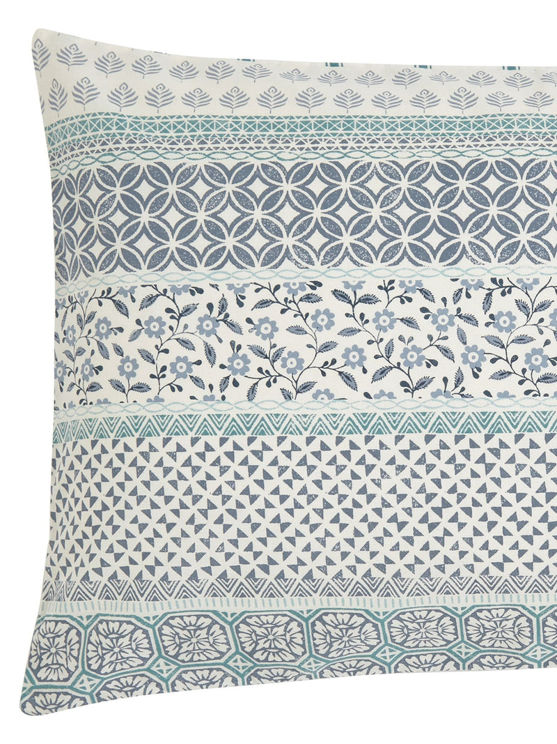 Helena Springfield blue teal folk stripe duvet cover set, UK version
