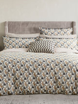Next Bedeck of Belfast Harun Charcoal/Tan 200 Thread Count Square Pillowcases Pair- Buy online at McGrocer