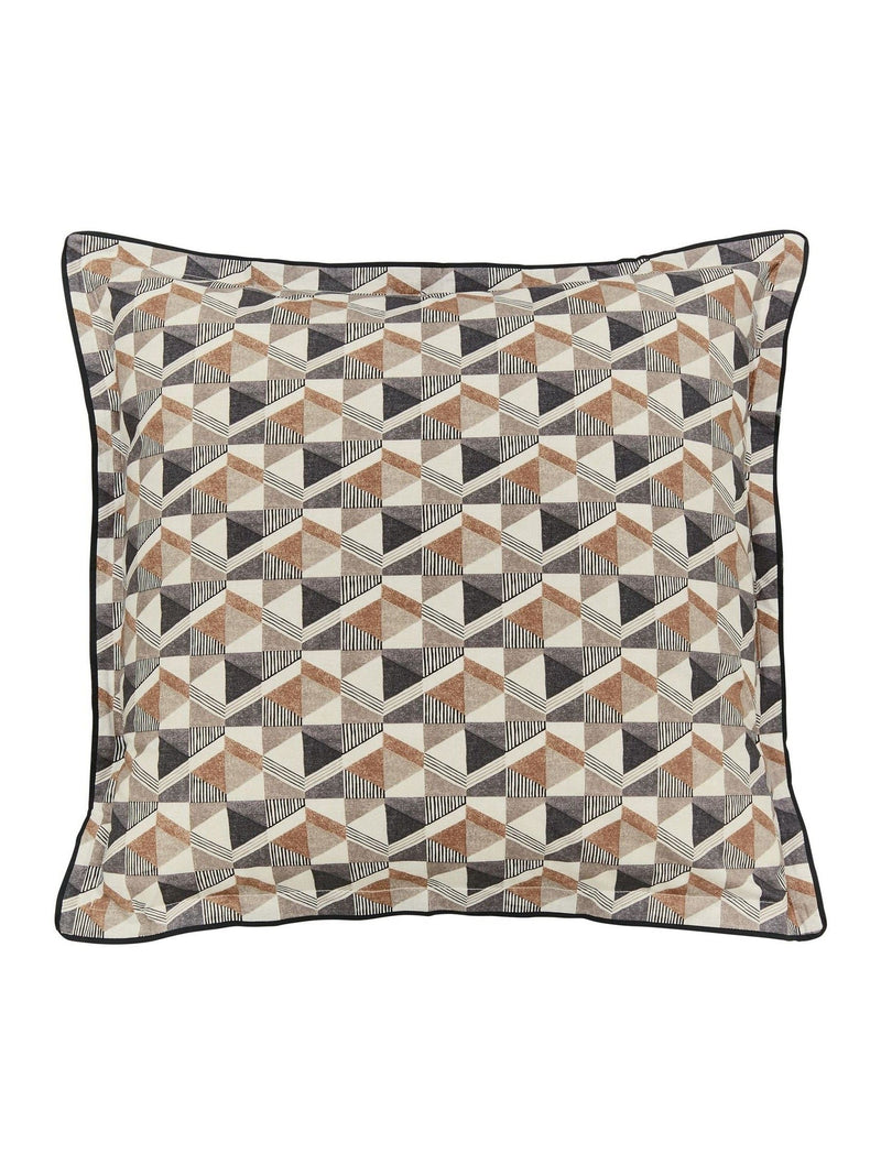 Bedeck of Belfast pillowcases charcoal tan square pair (British brand)