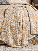 Next Helena Springfield Graphite Copper Sunflower Cosy Fleece Throw - 140 x 180 cm- Buy online at McGrocer