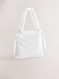 Cream satin bucket bag polyester (British brand)