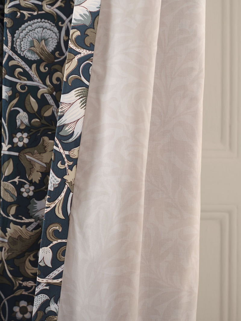 William Morris At Home Prussian blue Lodden eyelet curtains (British brand)