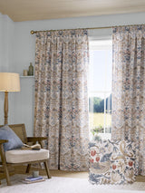 Next William Morris at Home Strawberry Thief Hessian Natural Pencil Pleat Curtains 229cm x 274cm- Buy online at McGrocer
