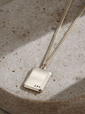 Posh Totty Designs men's personalised tag necklace 2cm x 1.5cm, imported from the UK