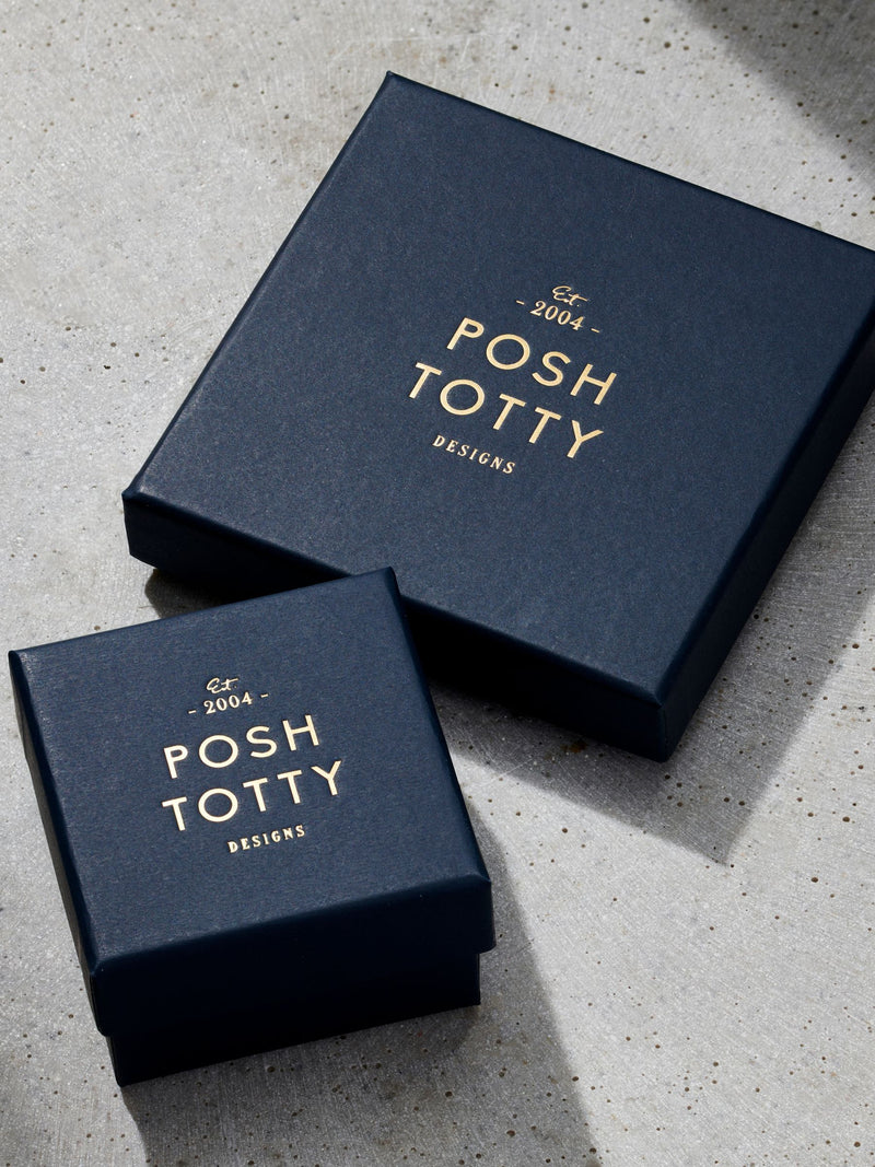 Posh Totty Designs personalised leather bracelet 21cm, imported from the UK