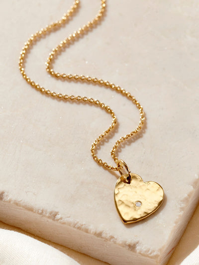 Next Posh Totty Designs Personalised Textured Confetti Birthstone Heart Necklace- Buy online at McGrocer