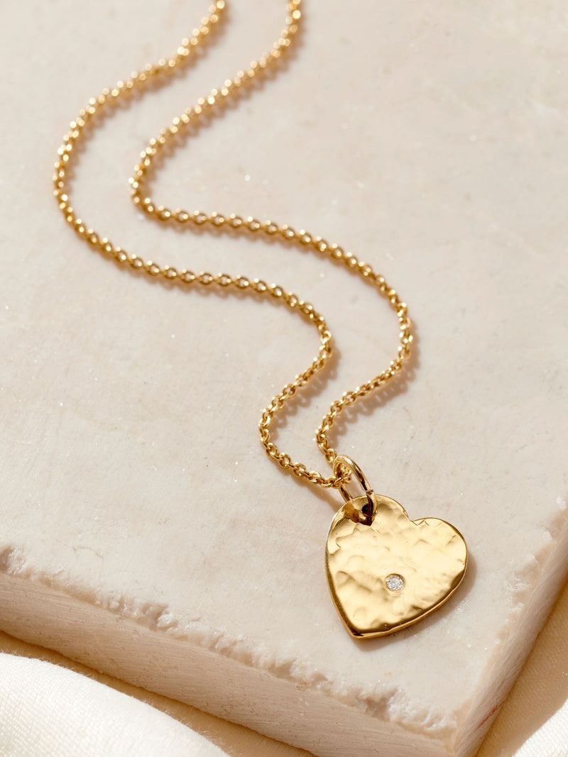 Posh Totty Designs heart birthstone necklace pendant, UK version