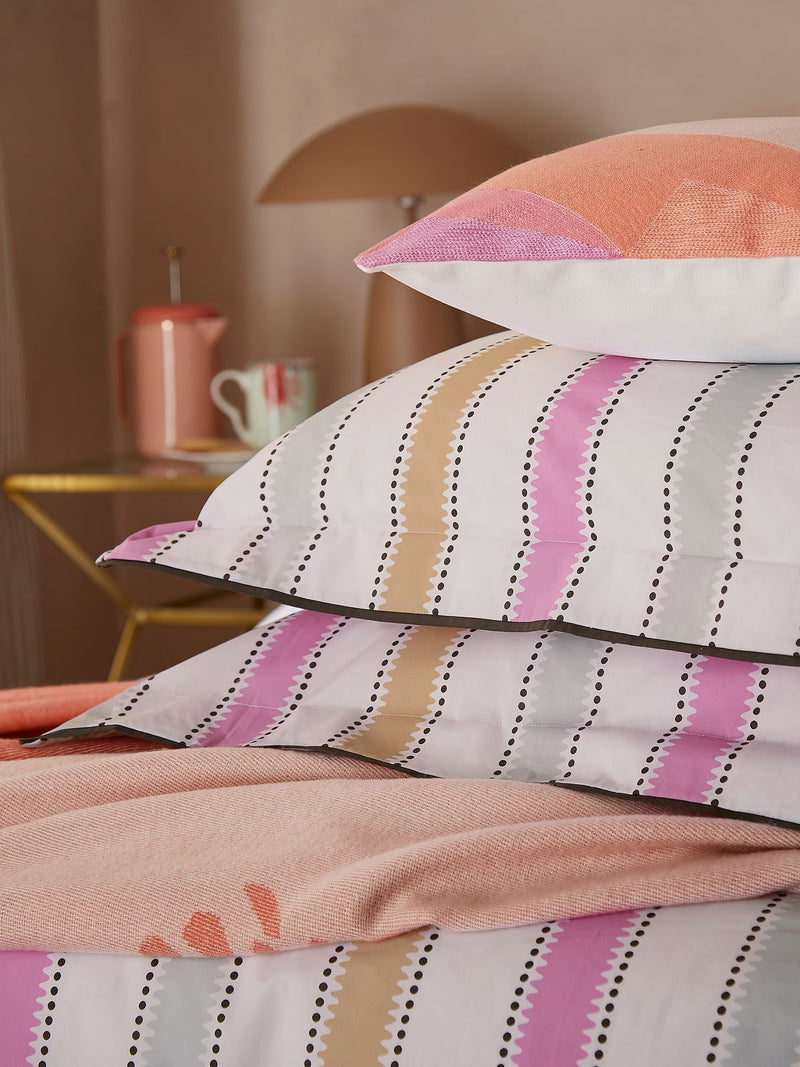 Yvonne Ellen Multi Wobble Stripe duvet cover set (British brand)