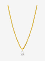 Next Jon Richard Gold Plated 18K Chain and Cubic Zirconia Peardrop Necklace 457mm- Buy online at McGrocer