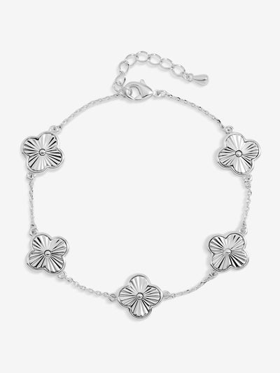 Next Jon Richard Silver Diamond Cut Clover Gold-Plated Bracelet 8 Chain- Buy online at McGrocer