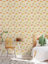 Next Hoopla Walls Orange Jurassic Party Wallpaper 10m- Buy online at McGrocer