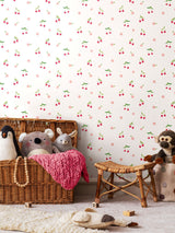 Next Hoopla Walls Black Cheery Cherries Wallpaper 10m- Buy online at McGrocer
