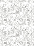 Hoopla Walls animal doodle wallpaper 10m - British product