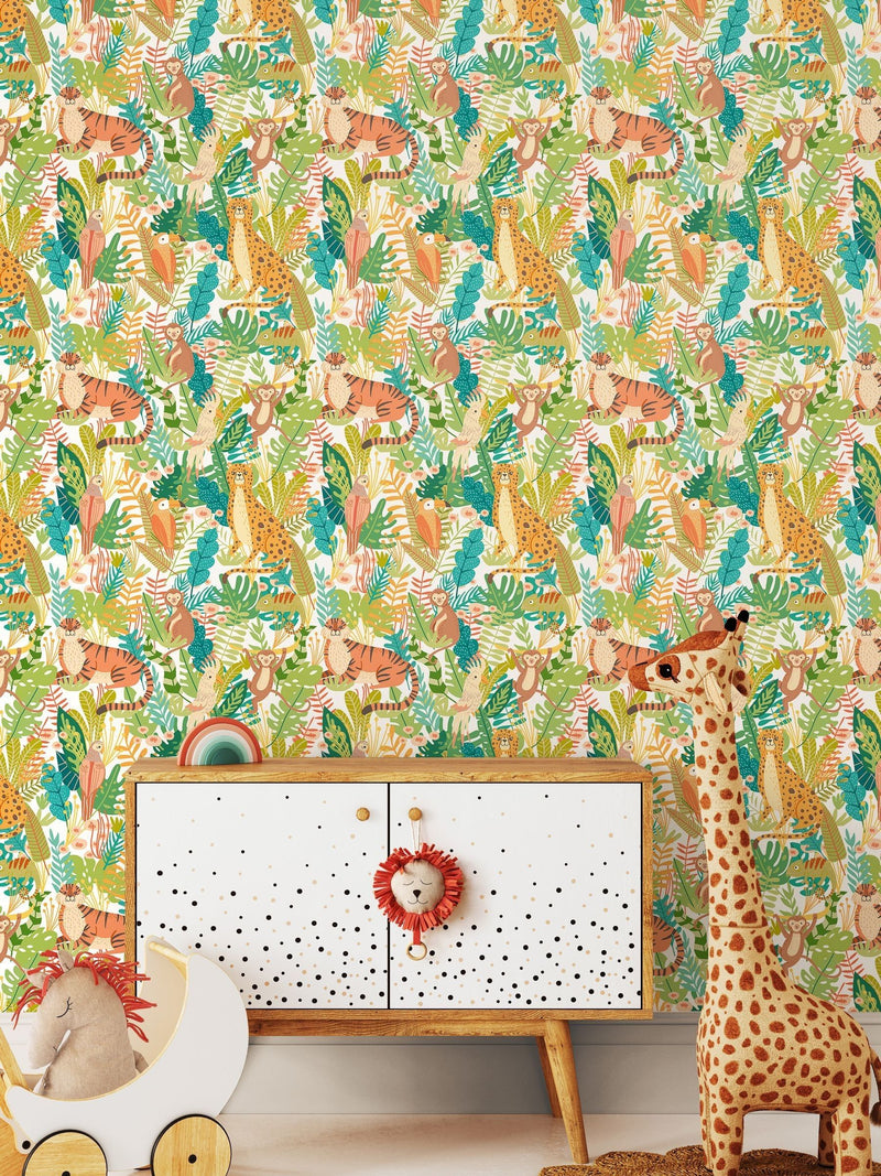 Hoopla Walls Animal Kingdom wallpaper 10m roll - British product