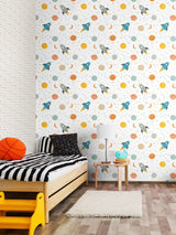 Next Hoopla Walls Orange Lift Off! Wallpaper 10m- Buy online at McGrocer