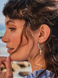 FatFace gold tone fish beaded hoop earrings (British brand)
