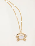FatFace gold crab necklace, imported from the UK