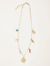 Next FatFace Gold Tone Sun Charm Necklace- Buy online at McGrocer