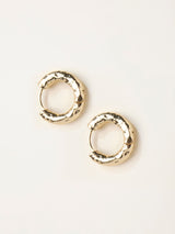 Next FatFace Gold Tone Hammered Hoop Earrings- Buy online at McGrocer