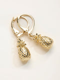 FatFace gold tone pineapple drop earrings, UK version