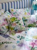 Bluebellgray Spring Green Tetbury duvet cover and pillowcase set - British product